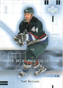 2001-02 UD Mask Collection # 94 - Todd Bertuzzi - Vancouver Canucks