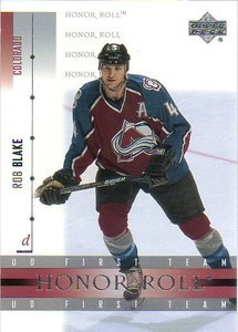 2001-02 UD Honor Roll # 11 - Rob Blake - Colorado Avalanche