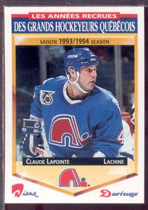 1993-94 Score Durivage Bread #   24 - Claude Lapointe - Quebec Nordiques