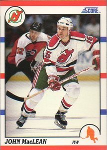 1990-91 Score # 190 - John MacLean - New Jersey Devils