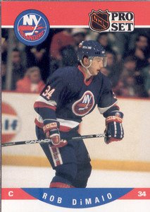 1990-91 Pro Set # 625 - Rob DiMaio RC - New York Islanders