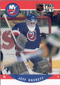 1990-91 Pro Set # 624 - Jeff Hackett RC - New York Islanders