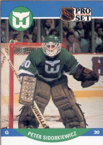 1990-91 Pro Set # 451 - Peter Sidorkiewicz - Hartford Whalers