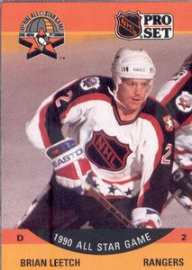 1990-91 Pro Set # 373 - Brian Leetch [All-Star] - New York Rangers