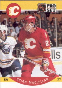 1990-91 Pro Set # 36 - Brian MacLellan - Calgary Flames