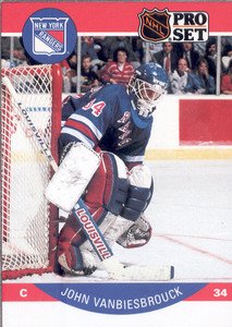 1990-91 Pro Set # 209 - John Vanbiesbrouck - New York Rangers