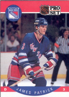 1990-91 Pro Set # 207 - James Patrick - New York Rangers