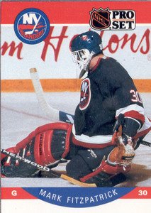 1990-91 Pro Set # 181 - Mark Fitzpatrick RC - New York Islanders