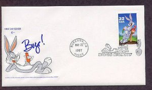 Bugs Bunny Rabbit, Warner Brothers. Looney Toons Cartoon Character, CC, First Issue FDC USA