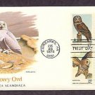American Owls Great Horned, Barred, Great Gray, Saw-wet, Snowy, First Issue USA American Owls Great Horned, Barred, Great Gray, Saw-wet, Snowy, First Issue USA