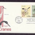 Whooping and Ringed-Necked Cranes, Birds, First Issue USA