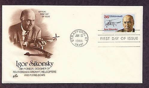 Igor Sikorsky, Helicopter, Aircraft Aviation, Stratford, Connecticut First Issue USA