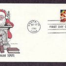 1991 Christmas USPS Stamp, Santa Claus, First Issue USA