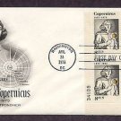 Polish Astronomer Nicolaus Copernicus, Plate Numbered Block, First Issue FDC USA