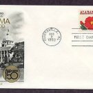 Alabama Statehood, Yellowhammer Bird, Camellia Flower, 150th Anniversary, First Issue USA