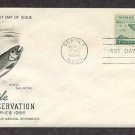 Wildlife Conservation, King Salmon, Fisherman, Seattle, Washington, 1956 First Issue USA