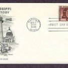 Mississippi Territory 150th Anniversary, Biloxi Lighthouse, 1948 First Issue USA
