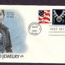 American Indian Navajo Jewelry, Silver and Turquoise Necklace, First Issue FDC USA