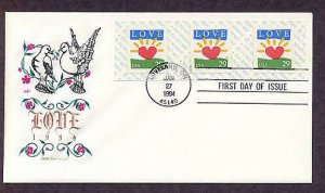 1994 Love Stamp Heart, Doves, First Issue USA