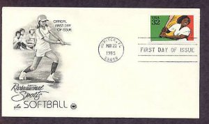 U.S. Stamp Recognizing Softball First Issue USA