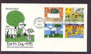 Winning Stamps Designed and Drawn by Children to Commemorate the 25th Anniversary of Earth Day 4/20