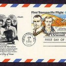 Clyde Pangborn and Hugh Herndon, First Transpacific Flight, Red Bellanca CH-400 Skyrocket FDC