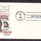 Sioux Chief Sitting Bull Native American Indian First Issue AM FDC USA Sioux Chief Sitting Bull Native American Indian First Issue AM FDC USA