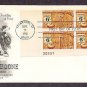 American Folklore, Honoring Daniel Boone, Plate Block First Issue FDC USA