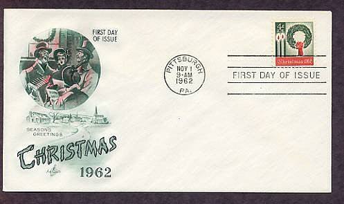 First United States Christmas Postage Stamp, 1962 FDC USA