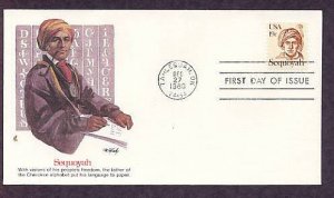 Honoring Cherokee Indian Sequoyah, Oklahoma First Issue USA