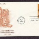 Honoring Joseph Priestley, First to Isolate Oxygen, Chemist, First Issue USA
