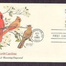 North Carolina Birds and Flowers, Cardinal, Flowering Dogwood, FW First Issue USA