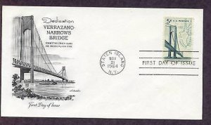 Dedication Verrazano Narrows Suspension Bridge, New York 1964 AM First Issue USA
