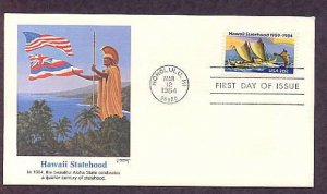 25th Anniversary, Hawaii Statehood, Eastern Polynesian Canoe, FW, First Issue USA