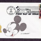 Walt Disney Animation Cartoon Characters Art, Mickey Mouse, Pluto, B First Issue FDC USA