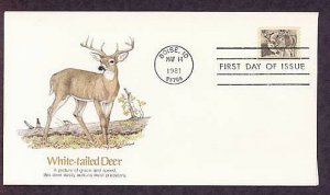 American Wildlife, White-tailed Deer, First Issue USA