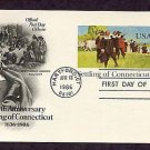 350th Anniversary, Settling of Connecticut, First Issue USA Postal Card
