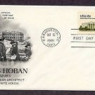 Honoring White House Irish-American Architect James Hoban, FDC, First Issue USA