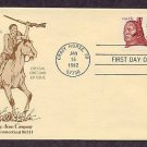 Chief Crazy Horse, Sioux Indian, Winchester Rifle First Day of Issue, Rare First Cachet FDC USA