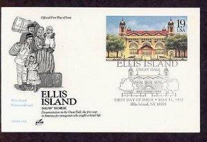 Ellis Island, New York Centennial Postal Card First Day of Issue USA