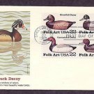 Duck Decoys Folk Art Carvings, FW First Issue USA FDC
