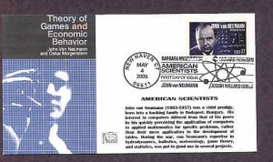 John Von Neumann, Child Prodigy Mathematician, First Day of Issue, FDC USA