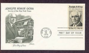 Adolph Simon Ochs, Publisher, Founder of the New York Times Newspaper, First Issue USA