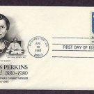 Honoring Frances Perkins, First Women Cabinet Member, FDR, First Issue USA
