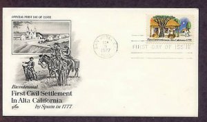 First Settlement in Alta California by Spain, Bicentennial, First Issue USA