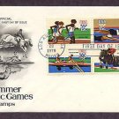 1980 Summer Olympics, Running, Swimming, Rowing, Equestrian, First Issue USA