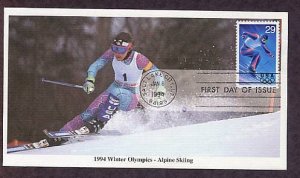 1994 Winter Olympics, Alpine Skiing, First Issue USA
