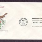 Vermont Birds and Flowers, Hermit Thrush, Red Clover, HF First Issue USA