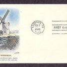 English Windmill, Rhode Island 1790, First Issue USA