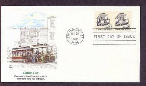 Cable Car 1880s, FW First Day of Issue USA